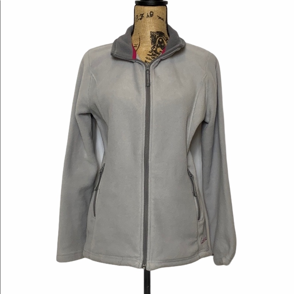 Cabela’s Grey Zip-Up Warm Fleece Pockets Size S